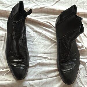 Black Leather Chelsea Boots Men’s 8.5 | Made in Italy | Leather Sole
